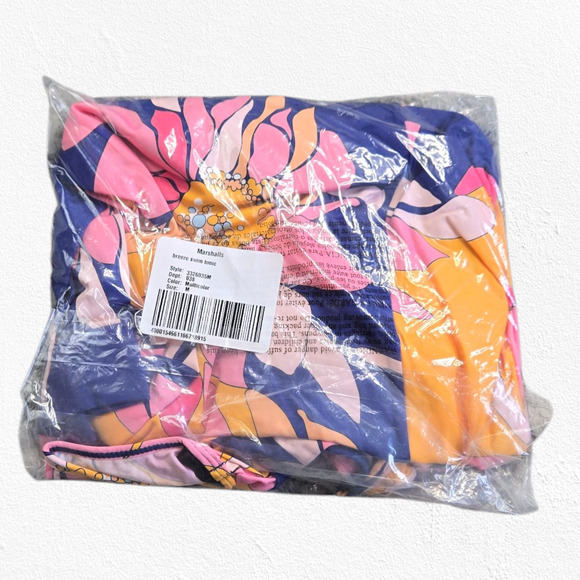 Trina Turk Tropical Floral Breeze Swim Tunic Kaftan Cover-Up Dress Size Medium - Picture 12 of 12